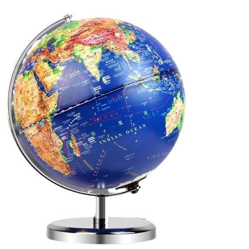 32cm凹凸浮雕地球仪摆件高清发光星座3D立体浮雕学生用地球仪