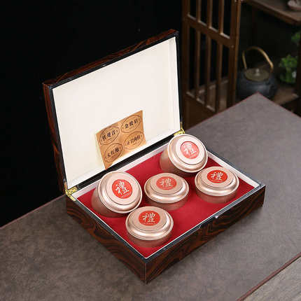 复古茶叶礼盒木盒一斤装铁观音金骏眉红茶绿茶小泡袋铁盒通用定制