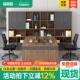 财务办公桌职员桌椅组合双人对坐办公室主管桌带高柜会计办公桌子