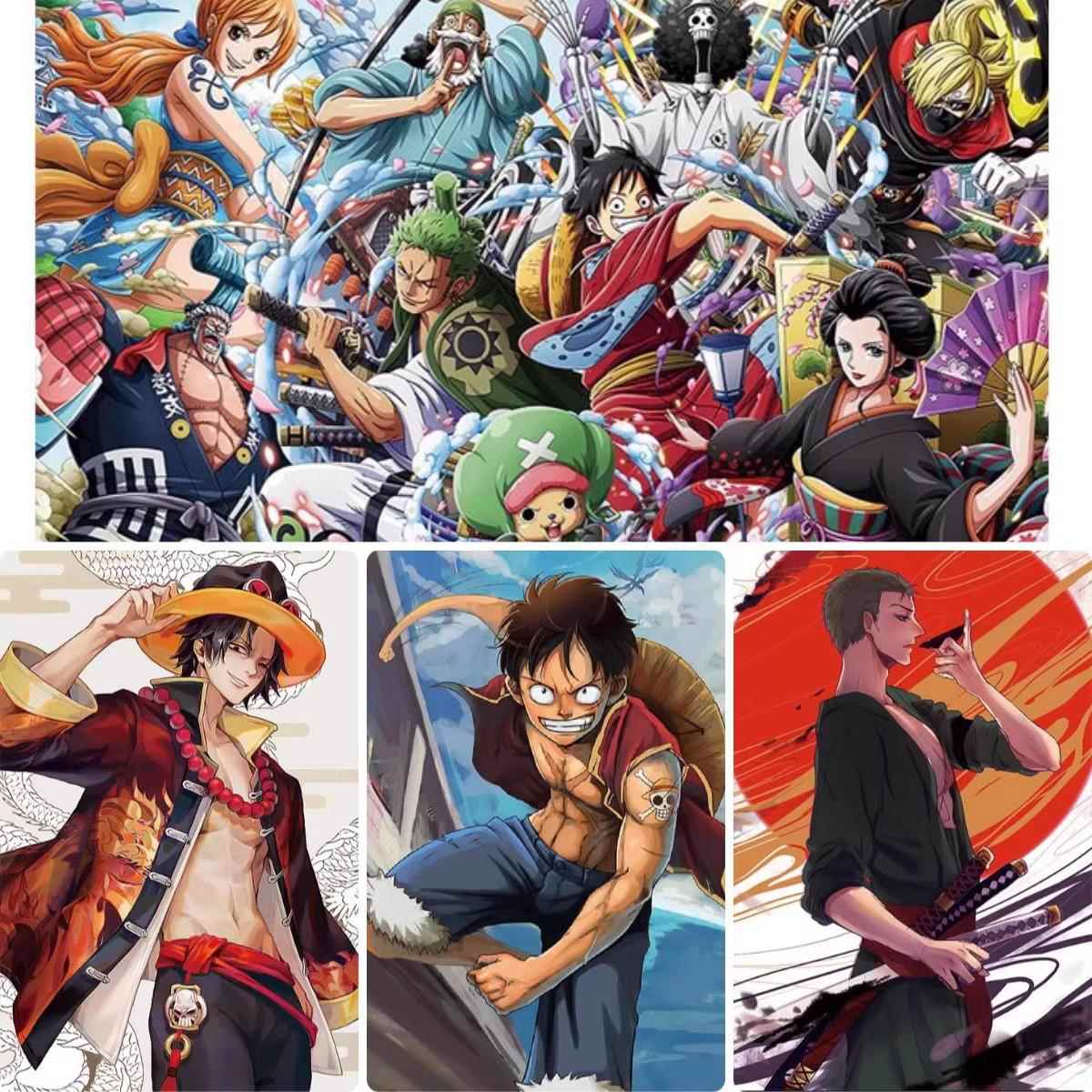 海贼王海报挂画 海报全家福装饰画 卧室床头宿舍网吧房间壁画