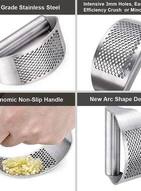 Upgraded Stainless Steel Garlic Press Squeezer Manual Garlic