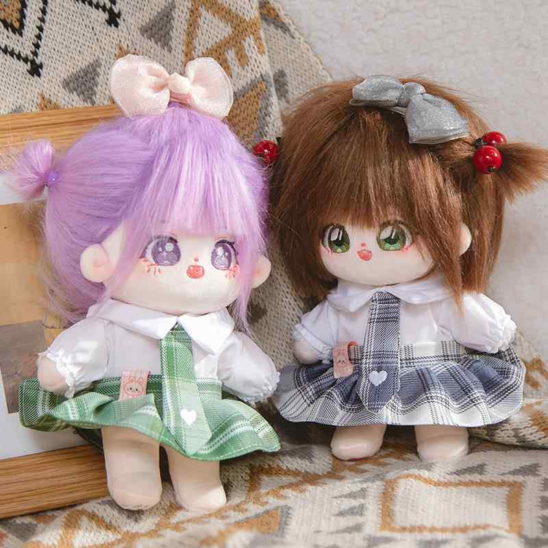20cm棉花娃娃衣服夏季裙子现货套装娃衣明星娃娃女学生玩偶公主风