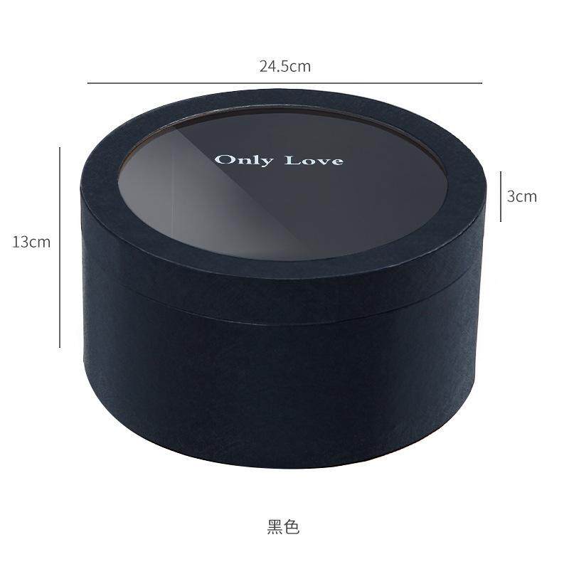 花束包装桶圆形绸缎烫金花盒鲜花盒大号爱心水果礼盒玫瑰插花抱抱