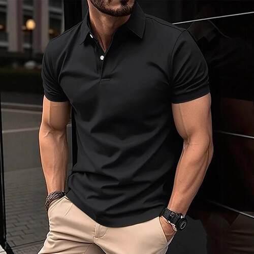 4 men sleeve shirts polo turn collar summer casual