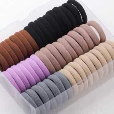hair rope black tie hair rubber band rope leather cover.