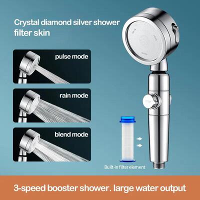 showerhead water purification filter power shower head 3mode