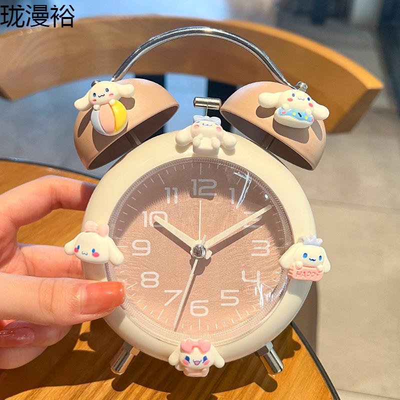 闹钟学生起床儿童女孩叫醒可爱高颜值新款自律表地中海风树脂电池