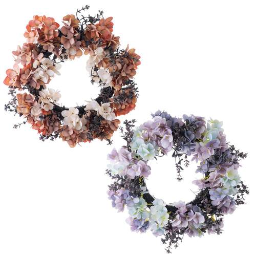 玫瑰紅葉夢绣球环仿真花家居装饰花假花设计手捧花束墙饰CF02030
