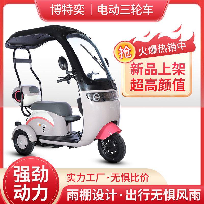 厂家直供新款目录车电动三轮车迷你型家用一体车棚电动休闲三轮车