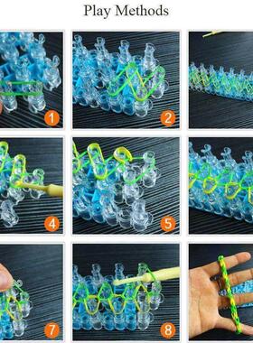 Rubber Loom Band Bracelet Kit Storage BoxColorful Beads Tool