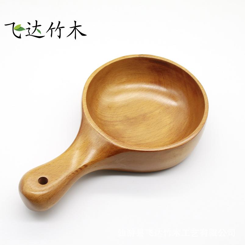 木大水榉木大号勺号瓢沙水拉碗榉手柄汤饭泡菜碗大水勺