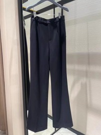 华来阿玛施特品牌2024秋装，高腰纽扣直筒，微喇裤垂感抗皱西裤女裤子