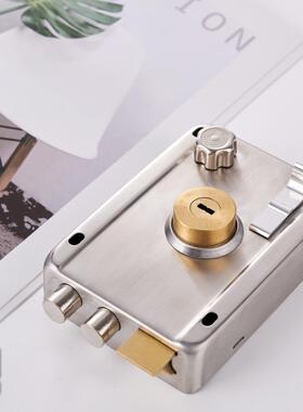 老式家用通用型铁门锁室内大门锁入户防盗门锁具外装房门暗门锁