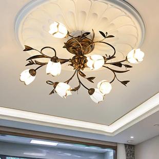 田园风格 客厅灯法式 创意花卧室灯 覆古吸顶灯现代简约欧式 美式