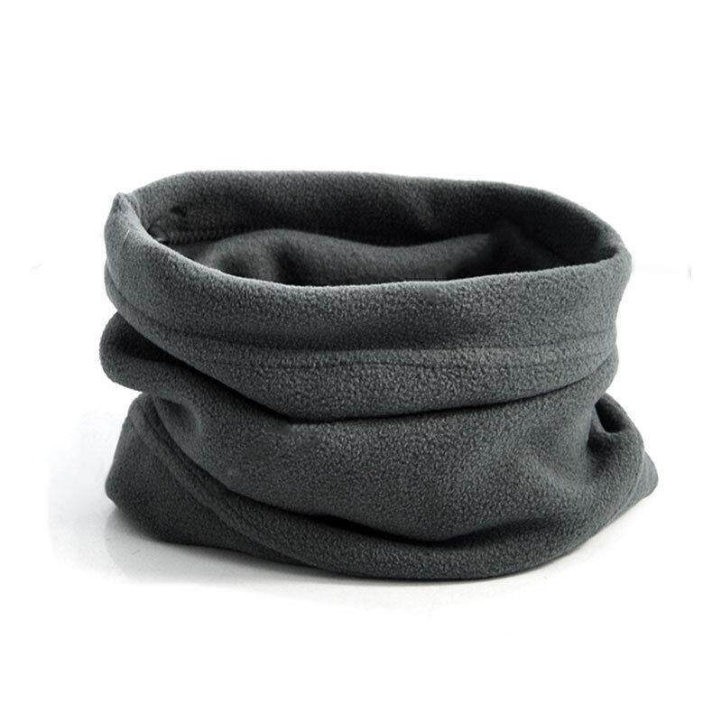 Mens Womens Thermal Warm Fleece Snood Scarf Neck Warmer Bean