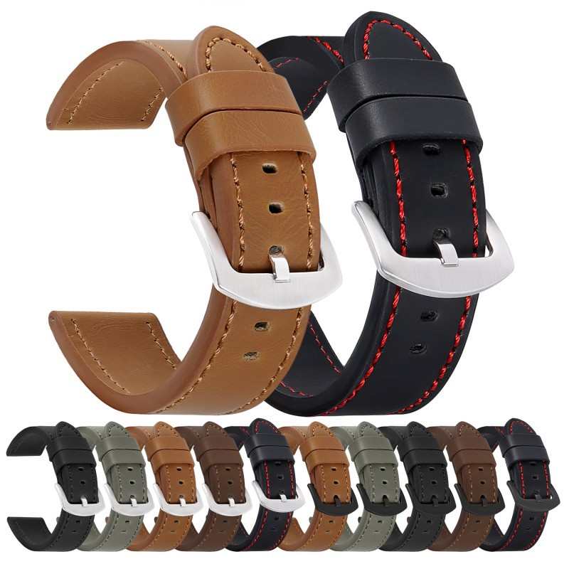 5Color Leather Watch Strap Watches band 22mm 20mm 18mm 24mm