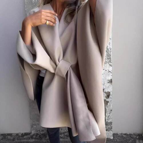 Women's collar shawl cloak jacket