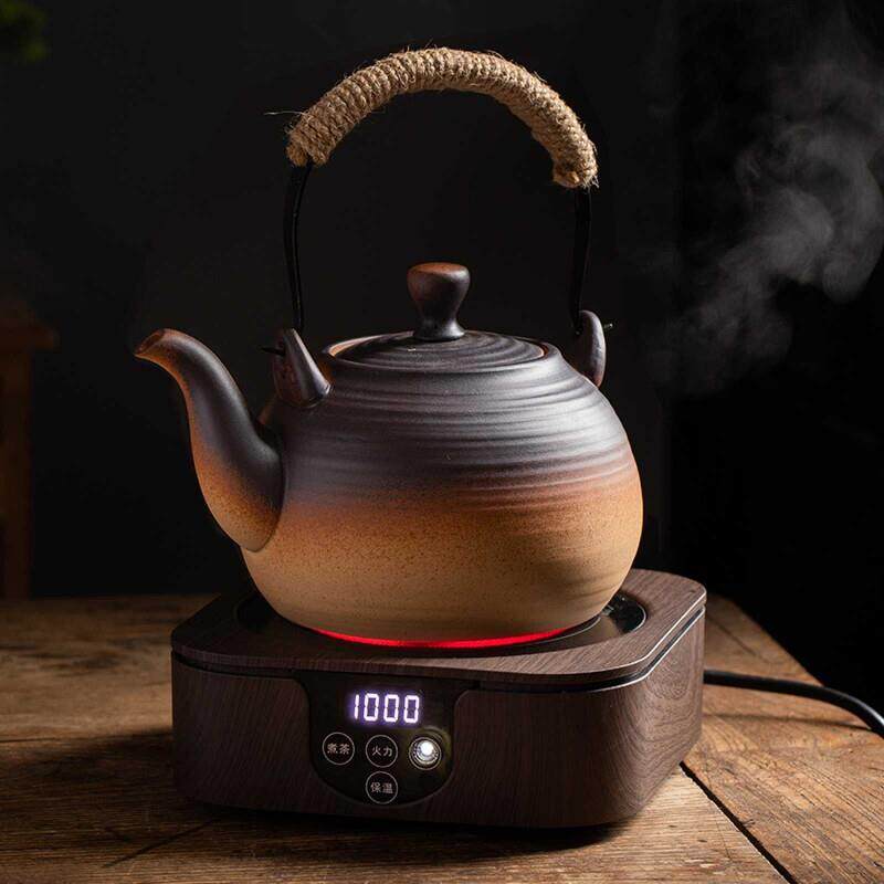 陶瓷茶壶家用耐高温黑晶炉煮茶器围炉2024新款烧水壶养生壶提梁