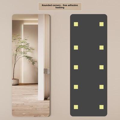 Self-adhesive wall-mounted full-length mirror Makeup mirror