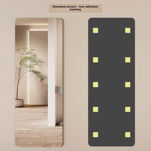 Self-adhesive wall-mounted full-length mirror Makeup mirror