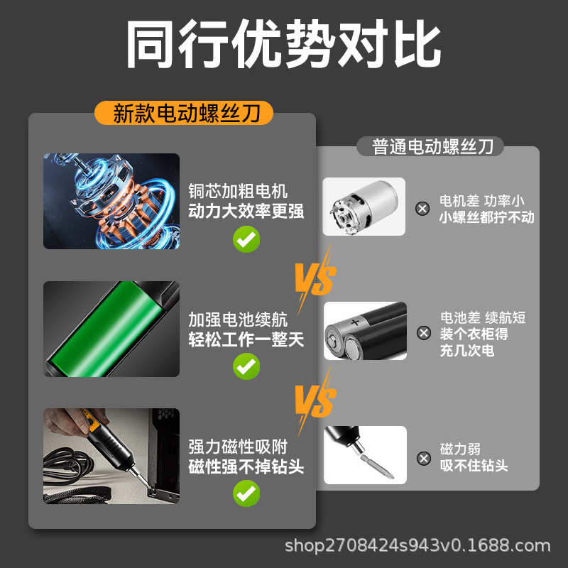 电动螺丝刀小型家用手自一体充电式多功能迷你锂电无刷手电钻套装