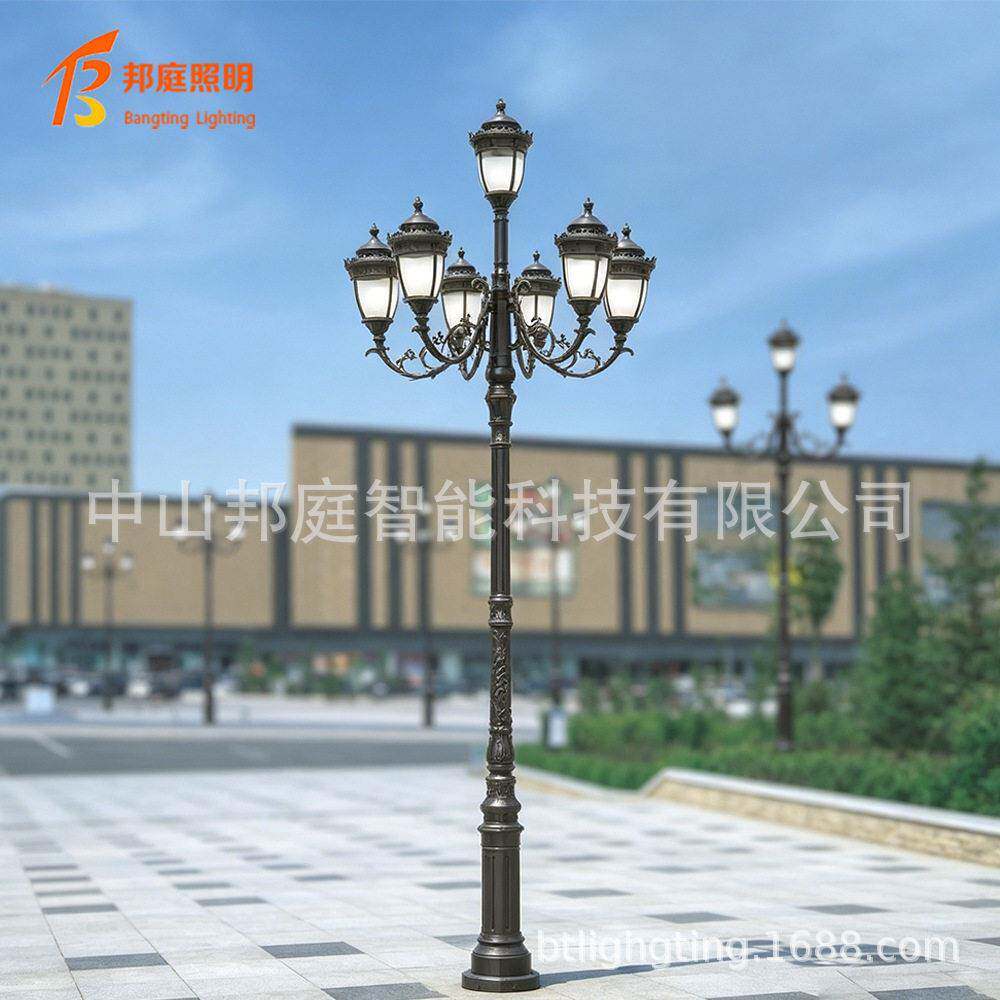 户外欧式古典庭院灯复古铝材防水景观灯别墅花园道路亮化照明灯具