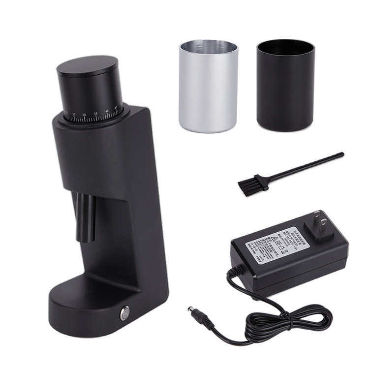 电动手冲磨豆机38mm六星锥刀无极调粗细直落零残粉电动咖啡研磨机