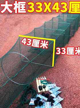 虾笼鱼网龙虾网自动折叠抓鱼工具加大地网笼捕鱼笼河虾泥鳅黄鳝笼