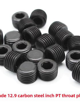 Pt英制喉塞，内六角塞，水管螺丝，外丝螺丝塞，12.9级碳钢Zg水塞