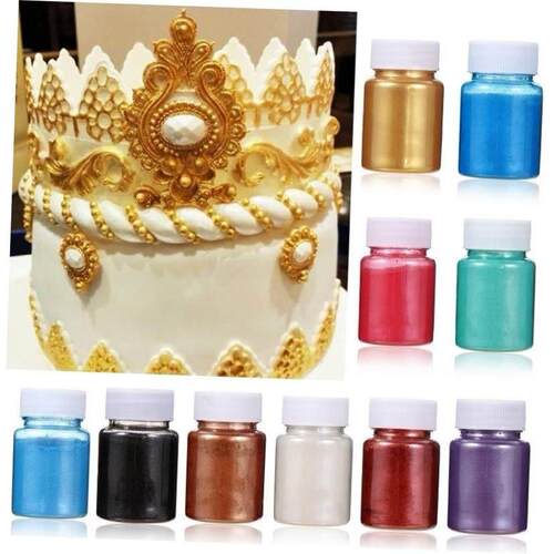 15g wrong Edible Glitter Gold Silver Pearl Powder Cake Decor
