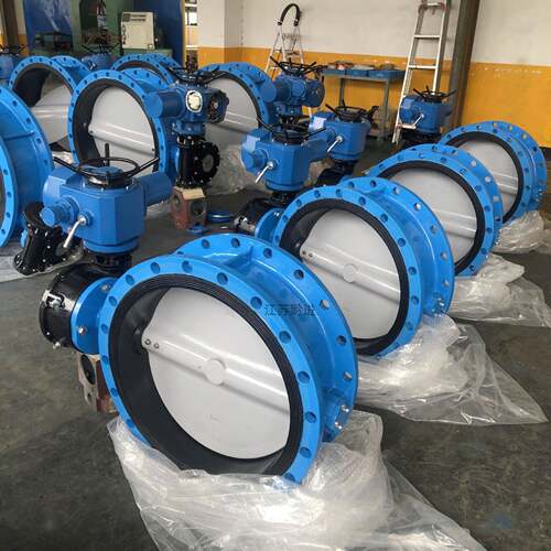 D941H-10CDN1600手动涡轮蝶阀改电动蝶阀D4H搭配DZW45执行机构