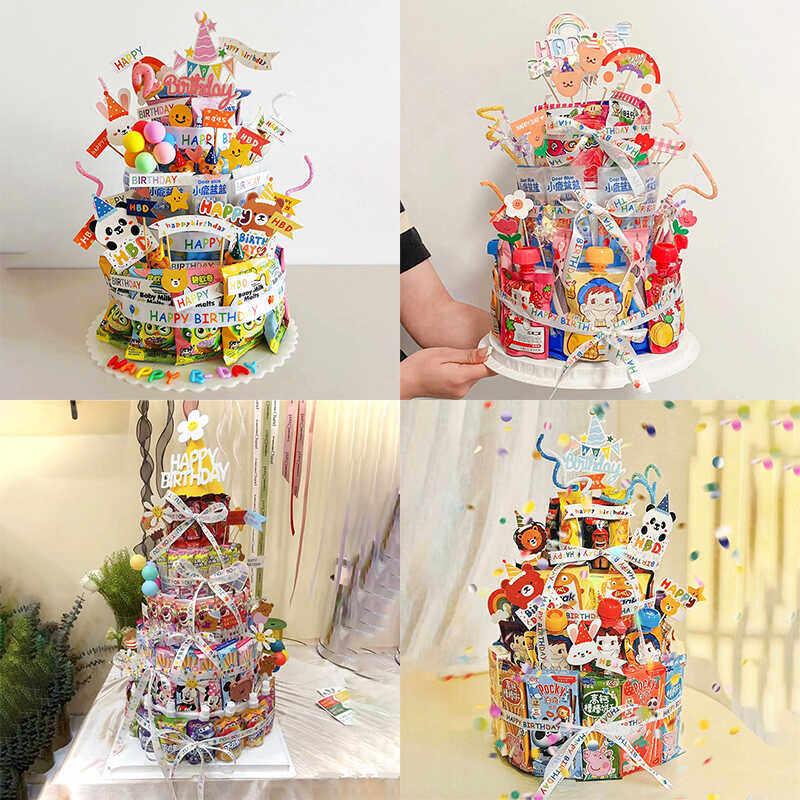 零食生日蛋糕装扮配插件假体泡沫模型套装练习烘焙模具蛋糕胚圆型