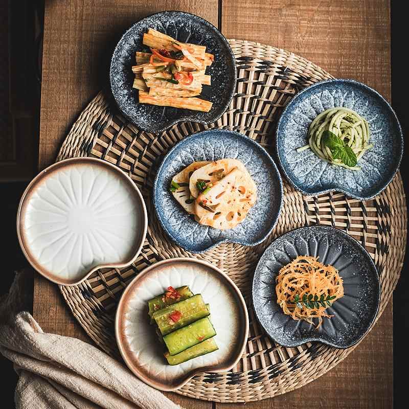 5英寸小盘子碟子精致小吃碟家用餐盘陶瓷碟日式小菜碟釉下彩餐具