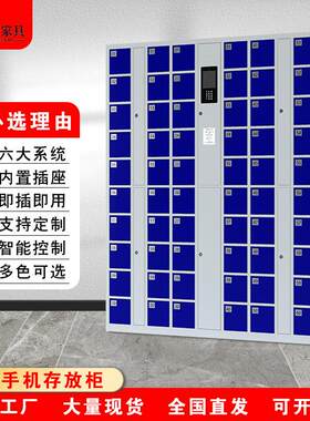 智能手机柜工厂学校带锁储物充电柜超市密码电子存包柜手机存放柜