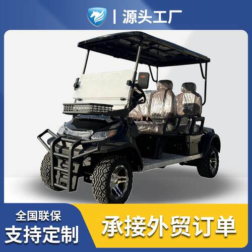 电动4座新款户外高尔夫球车景区旅游露营观光车酒店接待车四轮