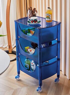 创可置物架意亚克力多层移动置物架in物s卧室房小推车卫生间储收