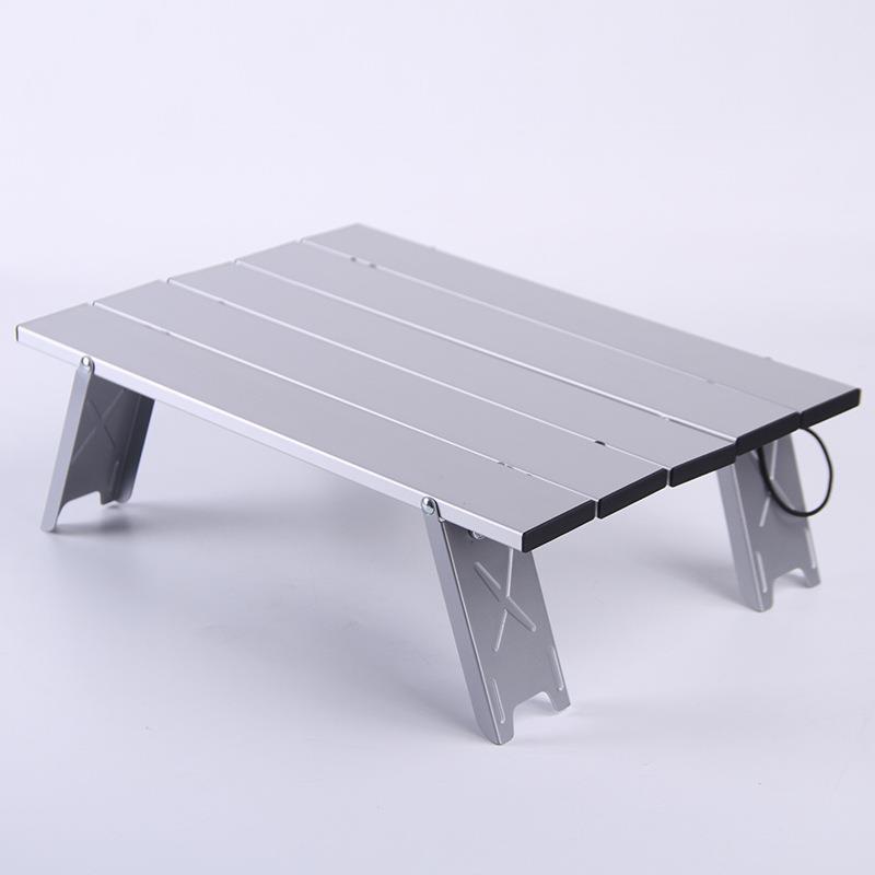 户外迷你折叠桌简易小号桌子自驾游登山便携超轻铝合金露营桌