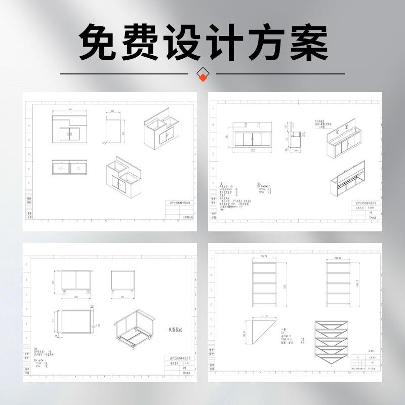 车间用不锈钢柜式高低水池 304双槽不锈钢水池柜 不锈钢盥洗池