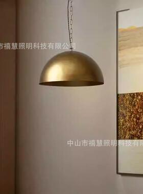 全铜餐厅吧台铜色吊灯简约美式复古黑色设计师书房服装店铺吊灯具