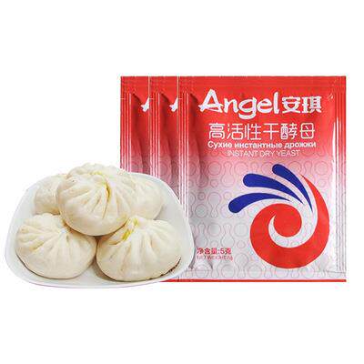 安琪酵母粉5g*10袋家用馒头包子面包高活性干酵母低糖发酵粉小包
