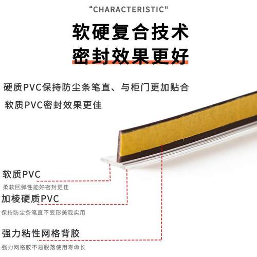 3米加长衣柜防尘密封条角防虫橱柜门档密封胶条任意裁切挡灰封条