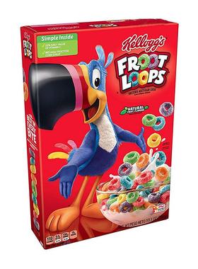 包邮美国286g Kellogg's Froot Loops家乐氏水果味五彩装饰