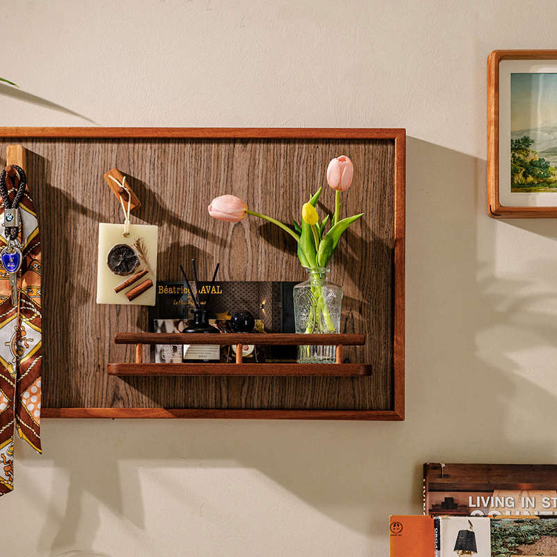 掬涵电表箱盒遮挡置物架配电箱改造弱电闸开关入户遮丑实木装饰画