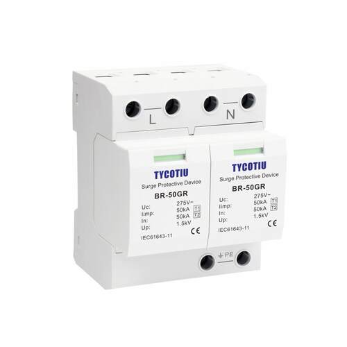 单相浪涌保护器电源防雷器外贸避雷器50KA1级浪涌防雷抑制器