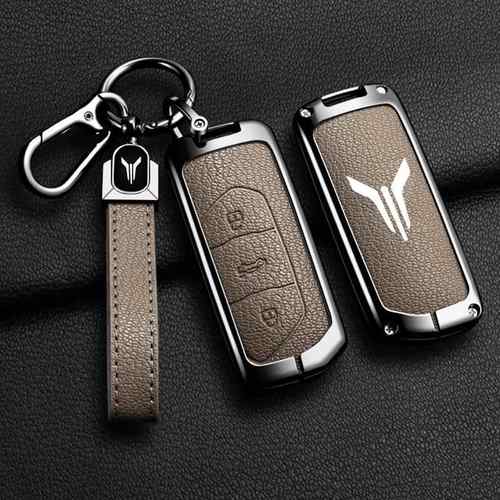 适用新款岚图free钥匙套24款VOYAH梦想家个性合金壳23追光包扣钥