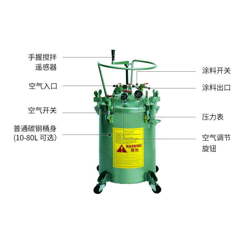 龙呈压力桶10~80L手动搅拌压力桶 输送油漆，脱膜剂，胶水等材料