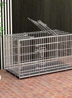 狗笼子泰迪小型犬狗笼子中大型犬带厕所鸡笼子家用折叠兔鸽猫笼子
