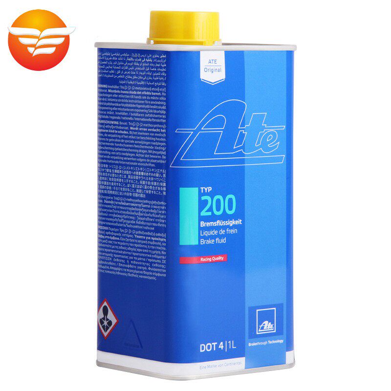 ATE 德国进口刹车油制动液 DOT4 1L装 TYP200竞技型液体