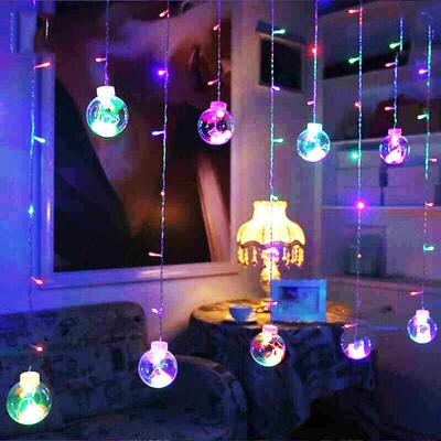 太阳能彩灯闪灯串灯过年EMM星新星灯阳台年装饰灯围灯氛灯窗户挂