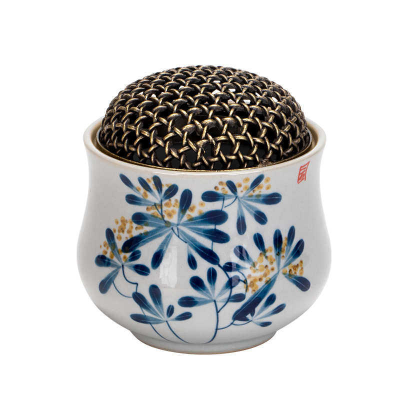 纯手绘桂花功夫茶道香炉家用室内檀香熏炉中式茶室摆件陶瓷沉香罐,餐饮具,茶具礼盒,淘宝优惠券,粉丝福利购,淘宝优惠卷